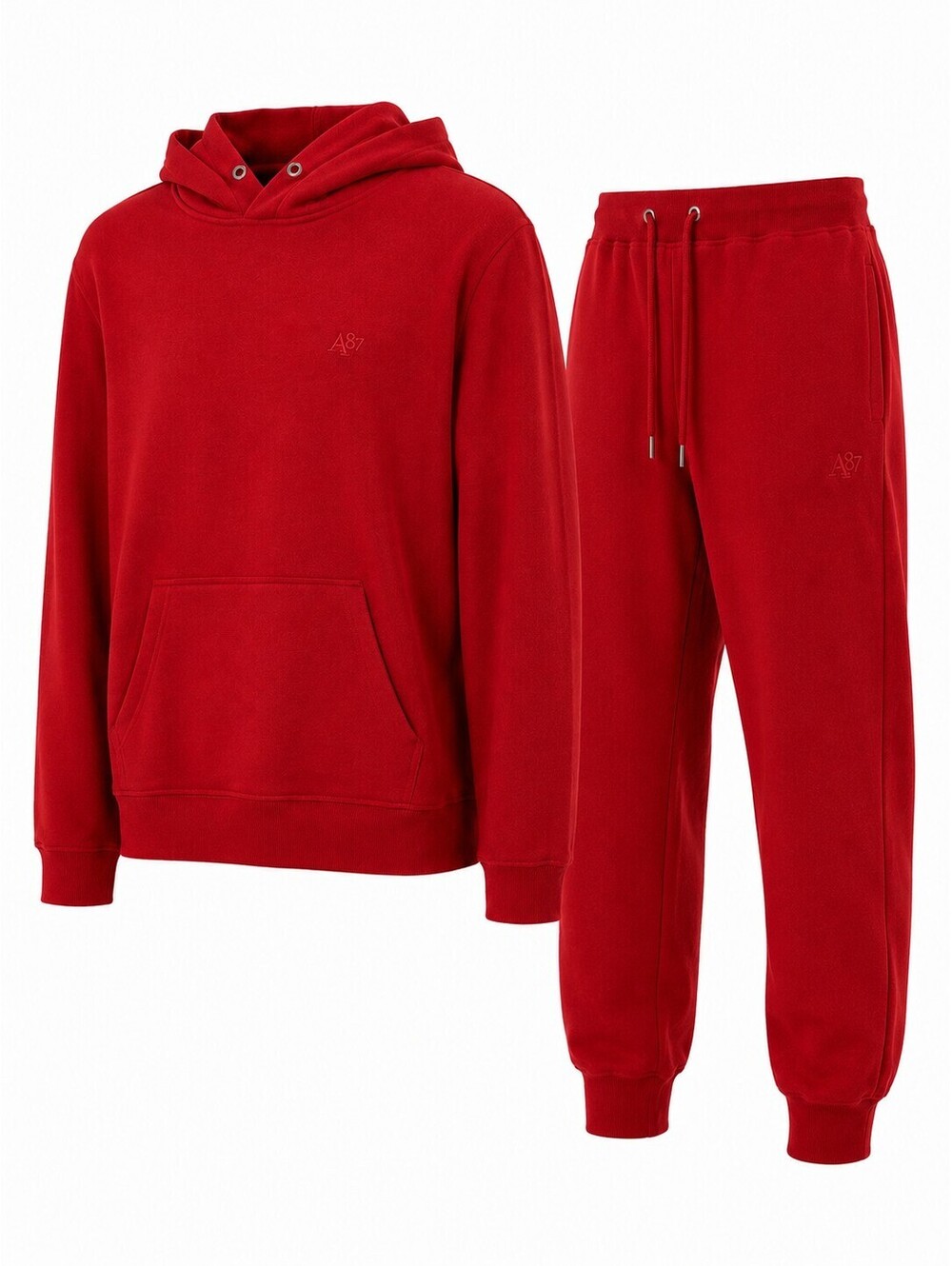 Aeropostale A87 Red Matching Hoodie Jogger Set M Y2K Lounge Tracksuit